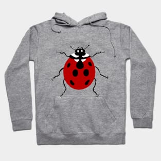 Simple Red Ladybug Design Hoodie